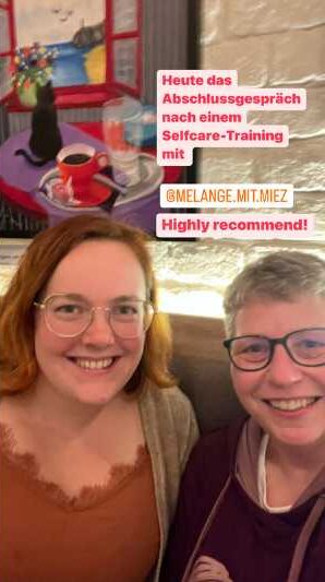 Selfcare Training mit Melangemitmiez